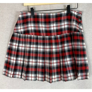 Vtg Compagnie Express Womens Plaid Mini Skirt Size 13/14 Preppy Academia School